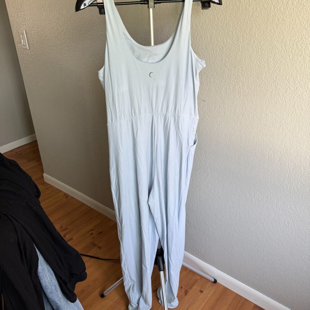Zyia Pacific Blue Hermosa Soft Cozy Jumpsuit Romper Exercise Workout Size Large - Picture 3 of 7